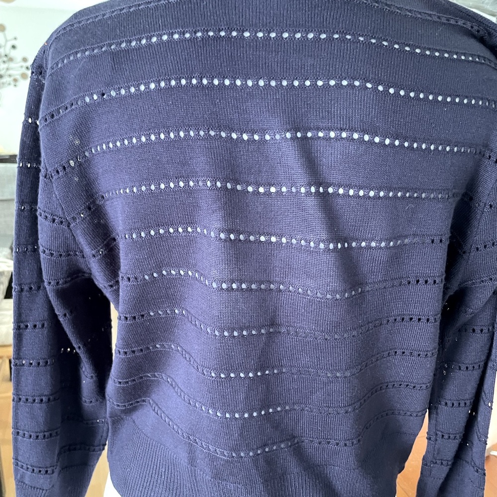 Blue Cropped Sweater - Picture 2 of 2